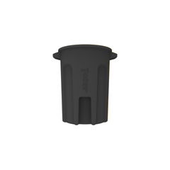 TOTRND44-B0200 - Toter - 44 Gal. Round Trash Can with Lift Handle - Black