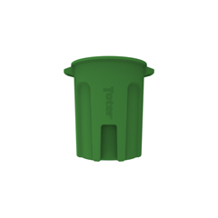 TOTRND55-B0780 - Toter - 55 Gal. Round Trash Can with Lift Handle - Bright Lime Green