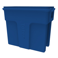 TOTSL016-00705 - Toter - 16 Gallon Slimline Rectangular Trash Can - Blue