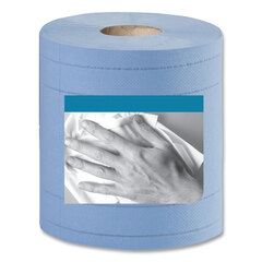 Essity Industrial Paper Wiper, 4-Ply, 11 x 15.75, Blue, 375 Wipes/Roll, 2 Rolls/Carton