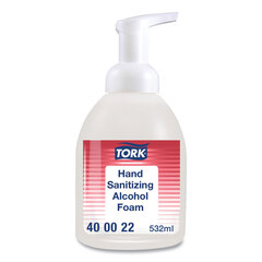 Essity Alcohol Foam Hand Sanitizer, 18 oz Pump Bottle, Unscented, 6/Carton