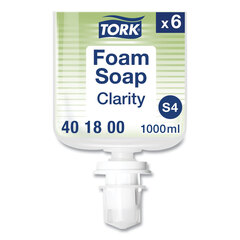 Essity Clarity Hand Soap, Unscented, 1 L Refill, Clear, 6/Carton