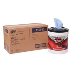 Essity Advanced ShopMax Wiper 450, 8.5 x 10, Blue, 200/Bucket, 2 Buckets/Carton