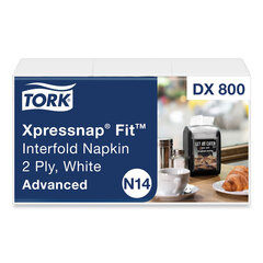 Essity Xpressnap Fit Interfold Dispenser Napkins, 2-Ply, 6.5 x 8.39, White, 120/Pack, 36 Packs/Carton