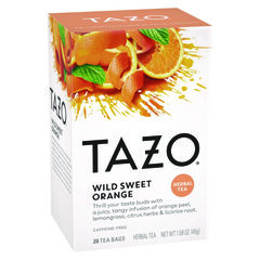 Starbucks Tea Bags, Wild Sweet Orange, 20/Box, 6 Boxes/Carton