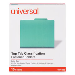 UNV10302 - Universal® Bright Colored Pressboard Classification Folders