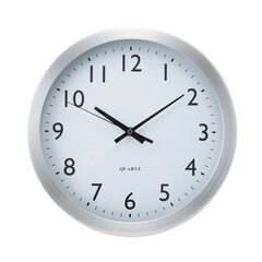 Universal Brushed Aluminum Wall Clock, 12