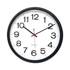 Universal Indoor/Outdoor Round Wall Clock, 13.5