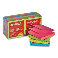 UNV35617 - Universal® Fan-Folded Self-Stick Neon Color Pop-Up Note Pads