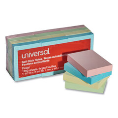 UNV35663 - Universal® Standard Self-Stick Pastel Color Note Pads
