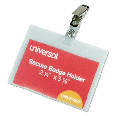 UNV56006 - Clear Badge Holders With Inserts