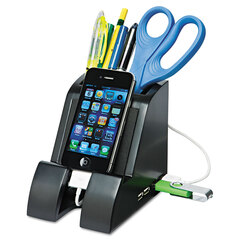 VCTPH600 - Victor® Smart Charge Pencil Cup with USB Hub