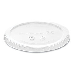 VEGWARE Round Deli Pot Lids, Compostable, For 8 oz to 32 oz Deli Containers, Plastic, 500/Carton