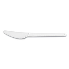 VEGWARE White CPLA Cutlery, Compostable, Knife, 1,000/Carton