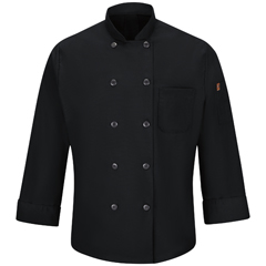 Red Kap Men's Chef Coat with OilBlok + MIMIX™