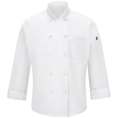 Red Kap Men's Chef Coat with OilBlok + MIMIX™
