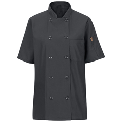 Red Kap Women's Short Sleeve Chef Coat with OilBlok + MIMIX™