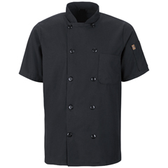 Red Kap Men's Short Sleeve Chef Coat with OilBlok + MIMIX™