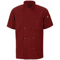 Red Kap Men's Short Sleeve Chef Coat with OilBlok + MIMIX™