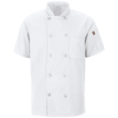 Red Kap Men's Short Sleeve Chef Coat with OilBlok + MIMIX™