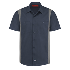 VFI24DNSM-TL-M - Dickies - Mens Industrial Color Block Short-Sleeve Shirt