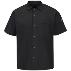 VFI502XBK-SS-L - Red Kap - Mens Short Sleeve Cook Shirt with OilBlok + MIMIX™