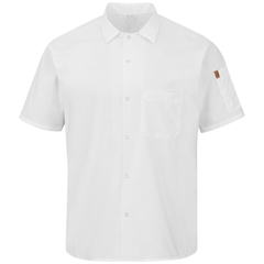 VFI502XWH-SS-L - Red Kap - Mens Short Sleeve Cook Shirt with OilBlok + MIMIX™