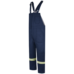 Bulwark Men's Midweight Excel Fire Resistant Deluxe Insulated Bib Overall with Reflective Trim