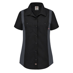 VFIL24SBC-RG-M - Dickies - Womens Short-Sleeve Industrial Color Block Shirt