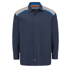 VFIL607DN-RG-M - Dickies - Mens Tricolor Long-Sleeve Shop Shirt