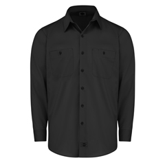 VFILL51BK-RG-L - Dickies - Mens Industrial WorkTech Ventilated Long-Sleeve Work Shirt With Cooling Mesh