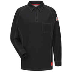 VFIQT12BK-RG-M - Bulwark - iQ Series® Comfort Knit Mens Fire Resistant Long Sleeve Polo