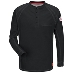 VFIQT20BK-LN-L - Bulwark - iQ Series® Comfort Knit Mens Fire Resistant Henley