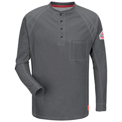 VFIQT20CI-RG-M - Bulwark - iQ Series® Mens Comfort Knit Long Sleeve Henley with Insect Shield