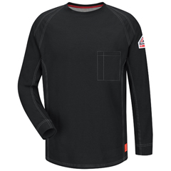 VFIQT32BK-RG-S - Bulwark - iQ Series® Comfort Knit Mens Fire Resistant Long Sleeve T-Shirt