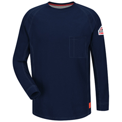 VFIQT32DB-LN-L - Bulwark - iQ Series® Comfort Knit Mens Fire Resistant Long Sleeve T-Shirt