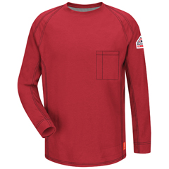VFIQT32RD-LN-XL - Bulwark - iQ Series® Comfort Knit Mens Fire Resistant Long Sleeve T-Shirt