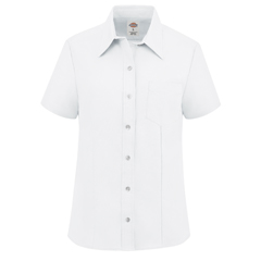 Dickies Women's Short-Sleeve Stretch Oxford Shirt