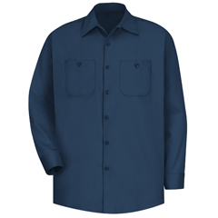 VFISC30NV-RG-5XL - Red Kap - Mens Long Sleeve Wrinkle-Resistant Cotton Work Shirt