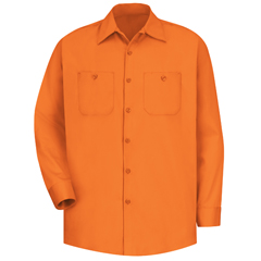 VFISC30OR-RG-S - Red Kap - Mens Long Sleeve Wrinkle-Resistant Cotton Work Shirt