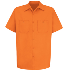 VFISC40OR-SS-XXL - Red Kap - Mens Short Sleeve Wrinkle-Resistant Cotton Work Shirt