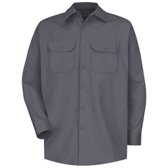 VFISC70CH-LN-L - Red Kap - Mens Long Sleeve Deluxe Heavyweight Cotton Shirt