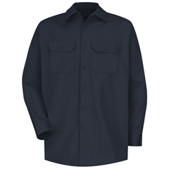 VFISC70DN-RG-L - Red Kap - Mens Long Sleeve Deluxe Heavyweight Cotton Shirt