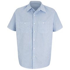Red Kap Men's Short Sleeve Industrial Stripe Work Shirt