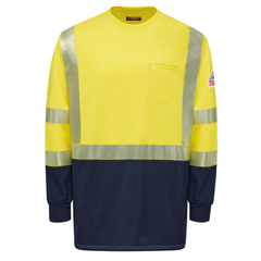 Bulwark Hi-Visibility Lightweight Colorblock Long Sleeve T-Shirt