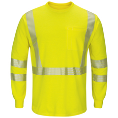 Bulwark Hi-Visibility Lightweight Long Sleeve T-Shirt with Insect Shield