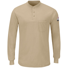 VFISML8KH-LN-L - Bulwark - Mens Long Sleeve Lightweight Henley Shirt
