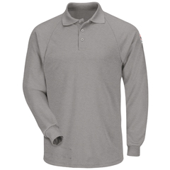 VFISMP2GY-RG-L - Bulwark - Mens Classic Lightweight Fire Resistant Long Sleeve Polo