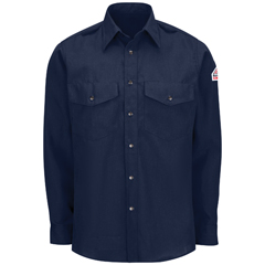 VFISNS2NV-RG-M - Bulwark - Mens Lightweight Nomex Fire Resistant Snap-Front Shirt