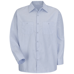 Red Kap Men's Long Sleeve Industrial Striped Work Shirt